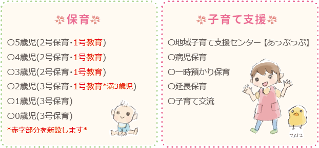 保育所型認定こども園の保育と子育て支援について